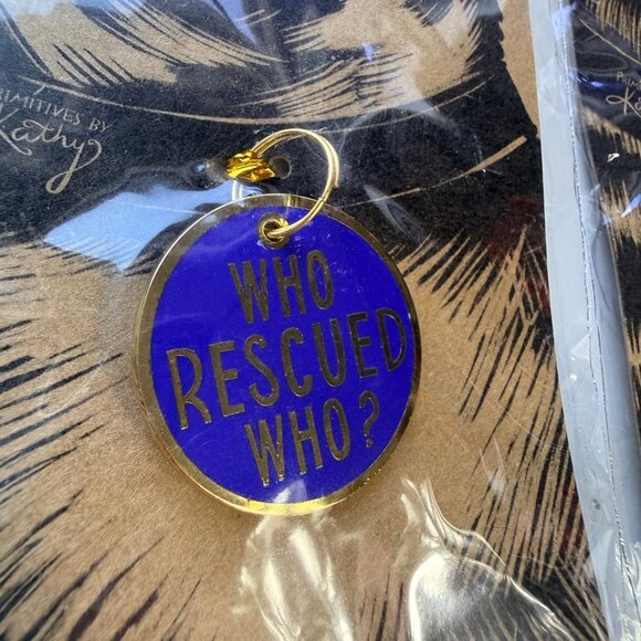 Primitives By Kathy Pet Charms Metal Enamel Fur Kid & Rescued Who Design - Picture 3 of 4